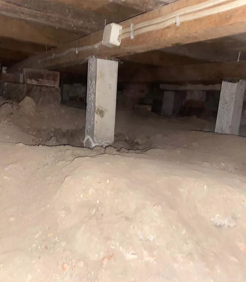 Concrete stumps and bearers in a sandy subfloor – underpinning and reblocking in Barwon Heads