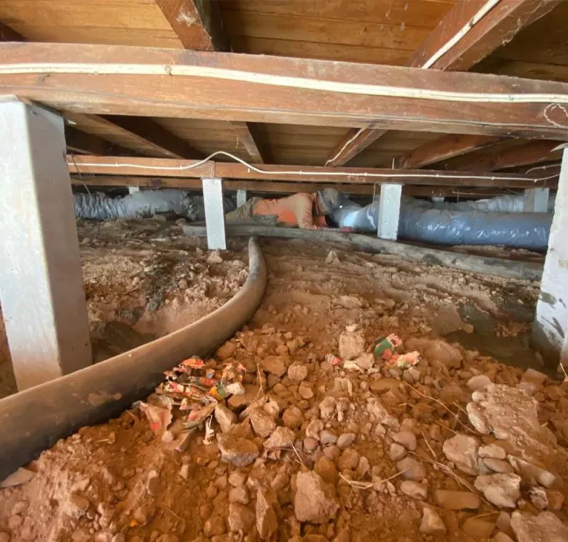 New concrete stumps and bearers beneath a timber floor – restumping in Torquay